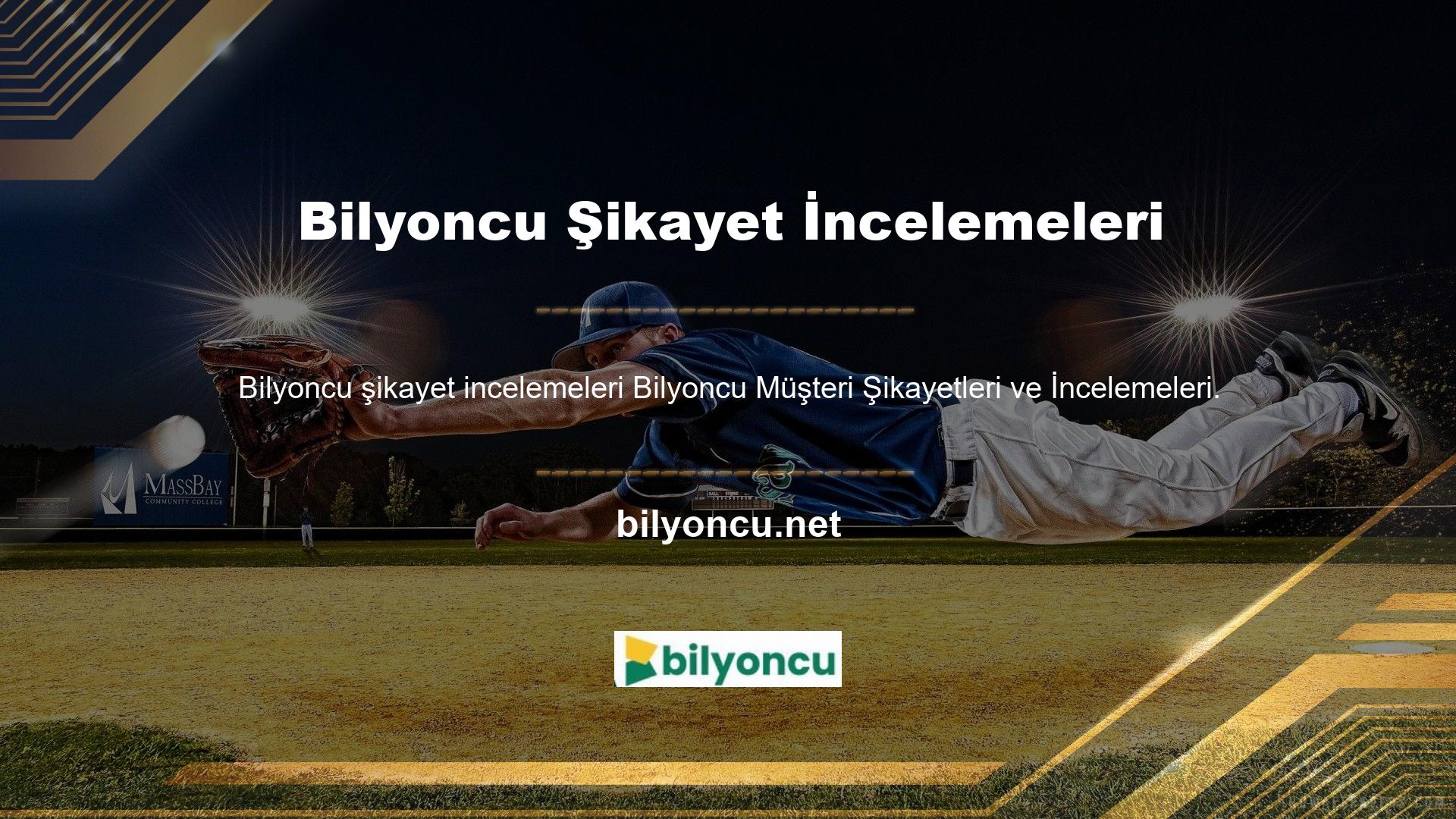 Bilyoncu birçok oyuncuyla bahis yapmak için popüler bir sitedir
